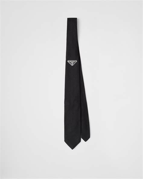 prada kolczyki|Grey Silk tie .